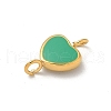 Ion Plating(IP) 304 Stainless Steel Enamel Heart Connector Charms STAS-G351-08G-02-2