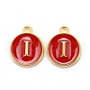 Golden Plated Alloy Enamel Charms X-ENAM-S118-03I-1