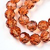 Baking Paint Transparent Glass Beads Strands DGLA-A035-T10mm-A04-4