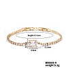 Elegant and Versatile Rectangle Brass Cubic Zirconia Bracelets for European and American Fashion QL5607-4-1