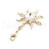Alloy Rhinestone Pendant Decoration HJEW-P021-01G-G-2