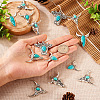  14Pcs 7 Styles Synthetic Turquoise Pendants FIND-TA0003-06-6
