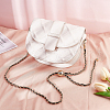 Braided Imitation Leather & Iron Chain Bag Handles AJEW-WH0367-01-5