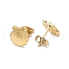Ion Plating(IP) 304 Stainless Steel Shell Stud Earrings for Women EJEW-I285-13G-2