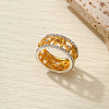 Elephant Hollow Out Alloy Crystal Rhinestone Finger Rings FS-WG55101-03-3