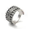 316 Stainless Steel Arrow Finger Ring RJEW-C030-03B-AS-1