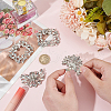 WADORN 4Pcs 2 Styles Alloy Crystal Rhinestone Wedding Shoe Decorations AJEW-WR0002-38-4