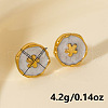 304 Stainless Steel Flower Stud Earrings IK8478-2-3