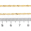 1.5mm Rack Plating Brass Singapore Chain Necklaces for Women Men MAK-L044-28G-5