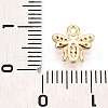 Brass Micro Pave Clear Cubic Zirconia Pendants KK-T075-19G-01-3