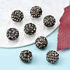 Polymer Clay Rhinestone Beads X-RB-C1438-10mm-A12-3