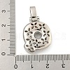 Brass Micro Pave Clear Cubic Zirconia Pendants KK-B099-01P-Q-3