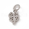 Brass Micro Pave Cubic Zirconia Charms ZIRC-F132-35P-2