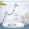  Handmade Lampwork Flat Round Evil Eye Beads Chains for Necklaces Bracelets Making AJEW-NB0002-10-2