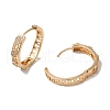 Brass Micro Pave Cubic Zirconia Hoop Earrings EJEW-M238-54KCG-2