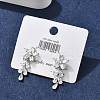 Brass Clear Cubic Zirconia Stud Earrings EJEW-D301-06P-03-2