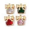 Brass Micro Pave Cubic Zirconia Pendants KK-S531-09G-1