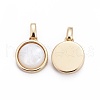 Natural White Shell Mother of Pearl Shell Pendants BSHE-F011-02A-G-2