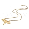 2Pcs 2 Style 304 Stainless Steel Bat Pendant Necklaces Set NJEW-E092-01G-4