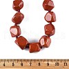 Natural Red Jasper Nuggets Beaded Necklaces for Women Men NJEW-K388-01L-5