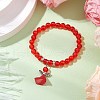 Transparent Plastic Beaded Stretch Bracelets for Children BJEW-JB11507-03-1