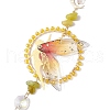 Fairy Brass & Resin Pendant Decorations HJEW-TA00247-01-4