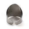 Non-Tarnish 304 Stainless Steel Open Cuff Ring RJEW-Z015-04P-3