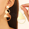 Flat Round Alloy Stud Earrings WG16A82-07-1