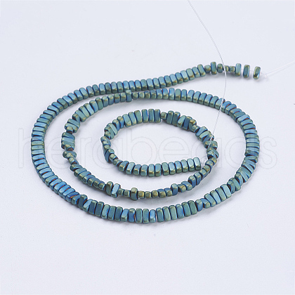 Electroplate Non-magnetic Synthetic Hematite Beads Strands G-J382-2x4x2mm-A02-F-1