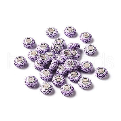 Opaque Resin European Beads RESI-C055-01A-1