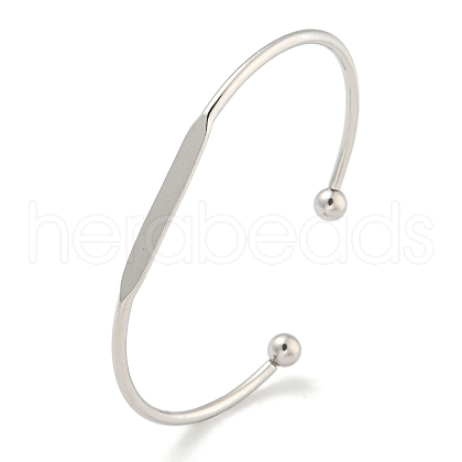Non-Tarnish 304 Stainless Steel Cuff Bangles BJEW-P331-03P-1