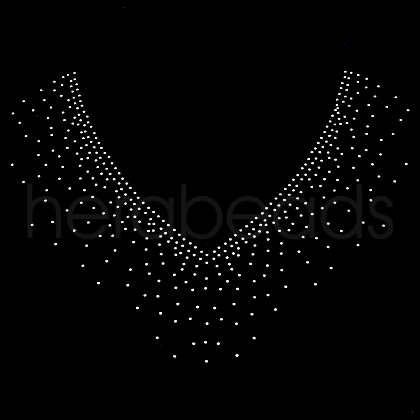 V-shape Glass Hotfix Rhinestone DIY-WH0419-60-1