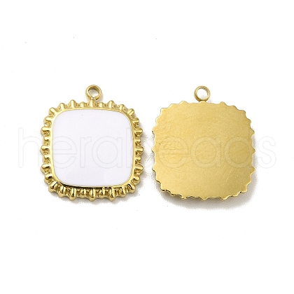 304 Stainless Steel Enamel Pendants STAS-P311-01G-05-1
