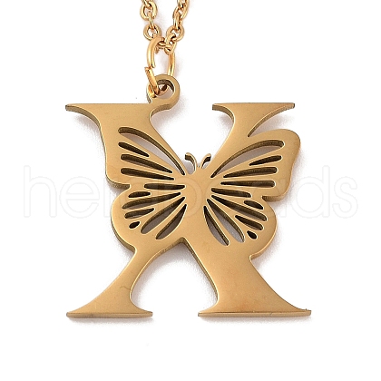 PVD Vacuum Plating 201 Stainless Steel Necklaces NJEW-R267-01X-G-1