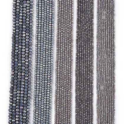 Electroplate Glass Beads Strands EGLA-A044-P8mm-B10-1