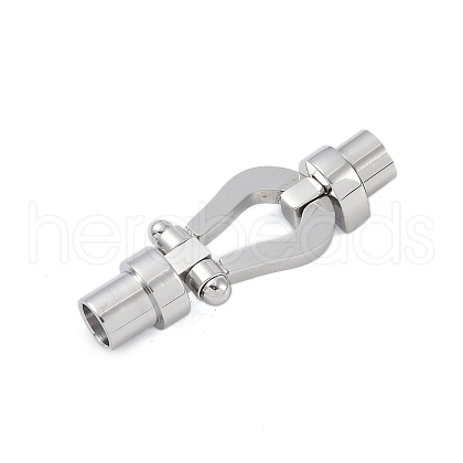 Tarnish Resistant Ion Plating(IP) 304 Stainless Steel Magnetic Clasps with Glue-in Ends X-STAS-K282-02P-1