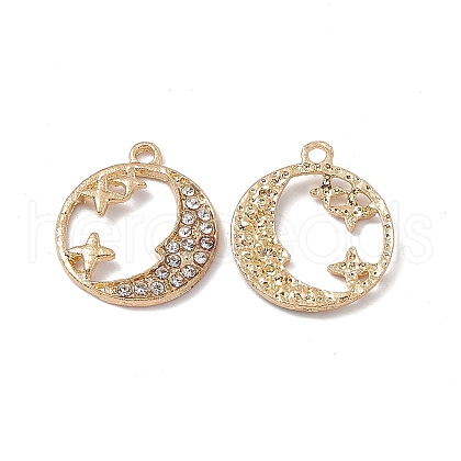 Alloy Rhinestones Pendants FIND-A024-27G-1