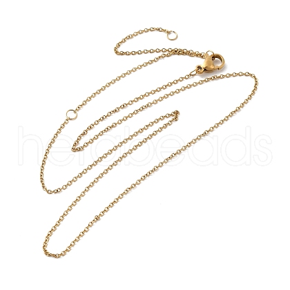 1.2MM 304 Stainless Steel Cable Chain Necklaces PH-NJEW-E122-12G-1