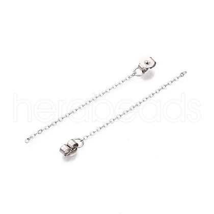 Anti-Tarnish Rhodium Plated 925 Sterling Silver Friction Ear Nuts STER-N016-03P-1