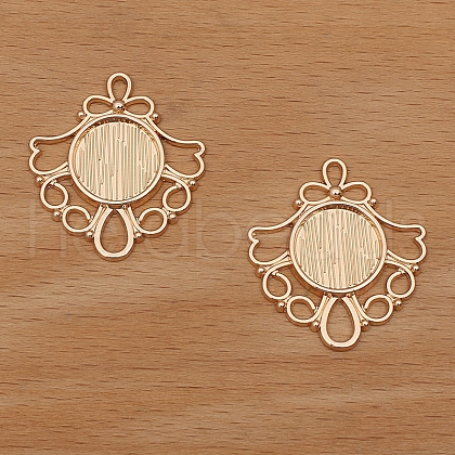 Alloy Pendant Cabochon Settings PW-WGB5C45-03-1