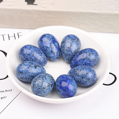 Dyed & Heated Natural Blue Aventurine Egg Figurines Statues for Home Office Desktop Decoration PW-WG1DC51-29-1