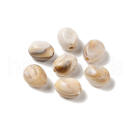 Two Tone Opaque Acrylic Beads MACR-M044-21-1