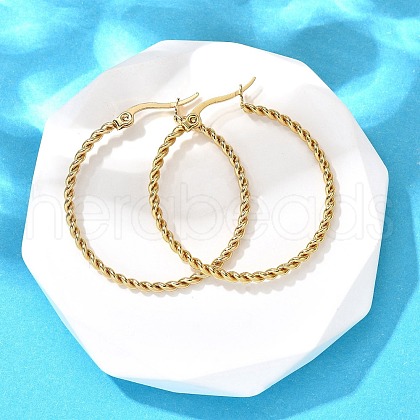 201 Stainless Steel Hoop Earrings EJEW-Q026-13G-A-1