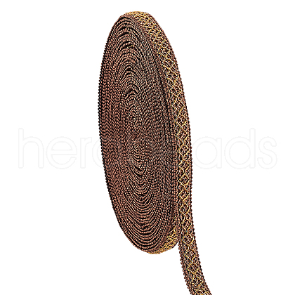 12M Braided Polyester Rhombus Ribbons SRIB-WH0011-267A-1