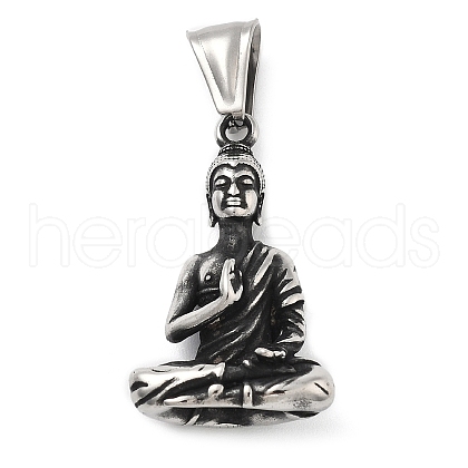 304 Stainless Steel Pendants STAS-V008-07AS-1