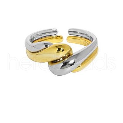 925 Sterling Silver Couple Open Ring JR948A-1