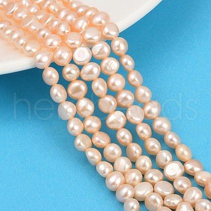 Natural Cultured Freshwater Pearl Beads Strands PEAR-P064-19G-12C-1