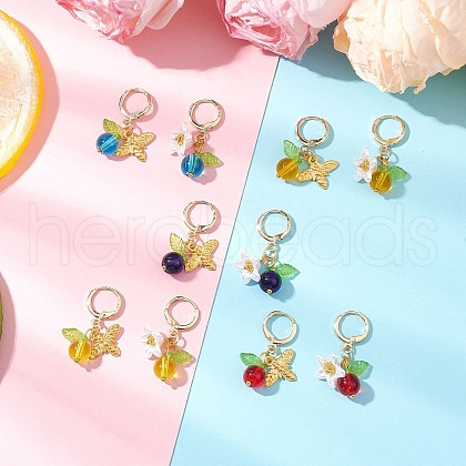 Alloy Acrylic Hoop Earrings EJEW-JE06439-1