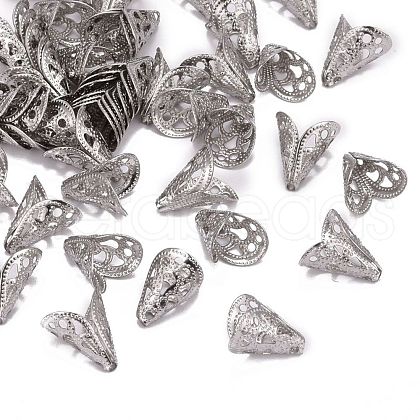 Tarnish Resistant Apetalous 316 Surgical Stainless Steel Cone Bead Caps STAS-M257-02-1