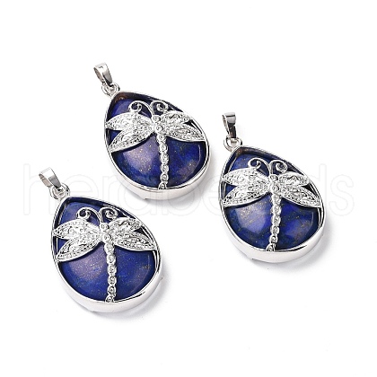 Natural Lapis Lazuli Pendants X-G-G900-01P-02-1